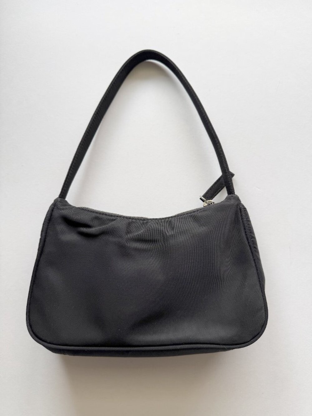 Oak & Fort Small Black Nylon Baguette Bag